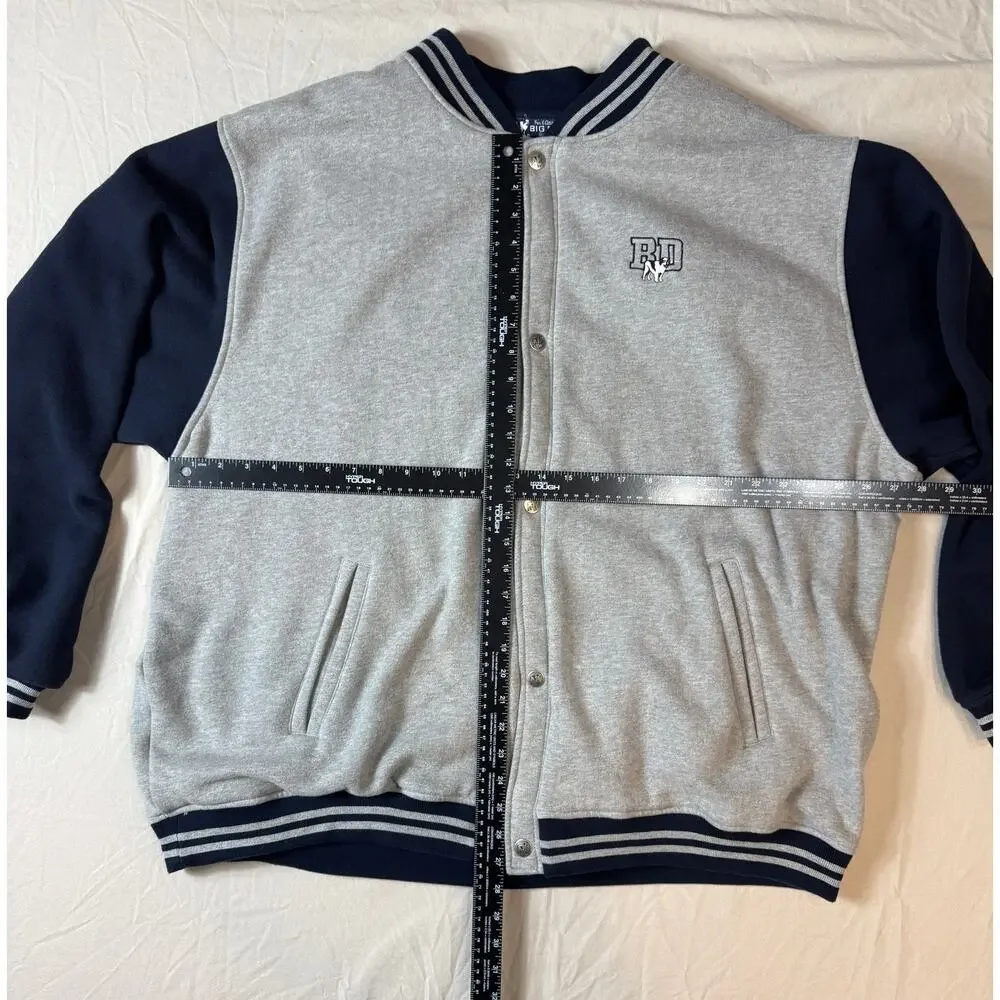 Big Dog Vintage Varsity Jacket Men’s 3X Gray‎ Navy